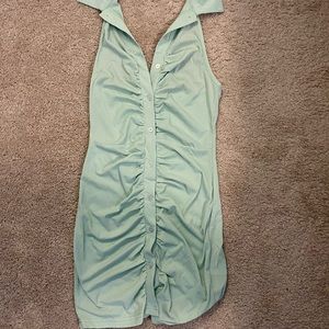 New mint green halter mini dress